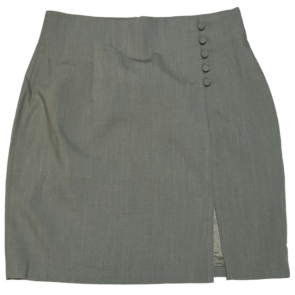 Vintage Ellen Ashley Pencil Skirt Womens 16 Lined Made in USA Grey Office Formal